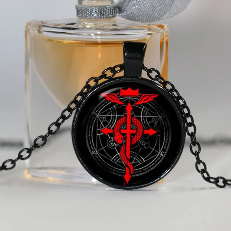Fullmetal alchemist necklace edward pendant handmade jewelry for men | Necklace