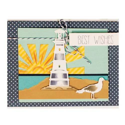 Swovo Защита от солнца Маяк seabird металла резка умирает для Скрапбукинг DIY Craft изготовление бумажных карточек Декоративные гравированные тиснение 97*75 мм