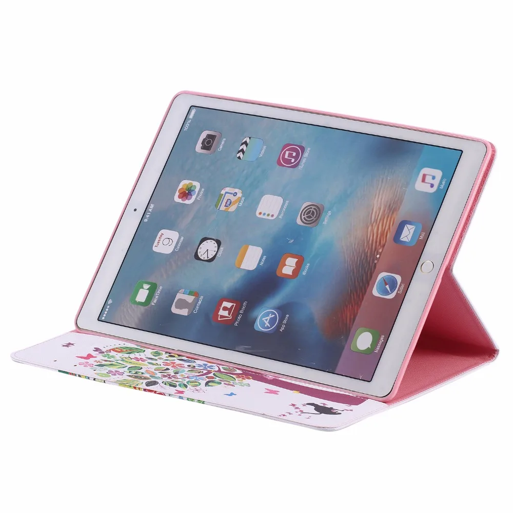 Для iPad Air 2 9.7 &quotкрасочные картины случае кожа PU Смарт Флип Folio Stand крышки с Авто