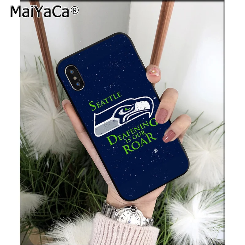 A6 Мягкий силиконовый чехол для телефона MaiYaCa Seahawks Из ТПУ для Apple iPhone 8 7 6 6S Plus X XS MAX 5 5S SE XR - Color: A6