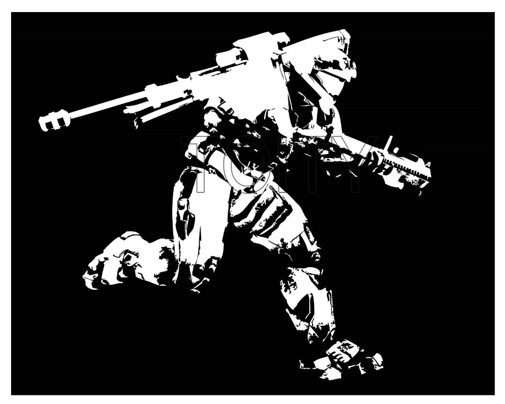 Видео Игра Halo стикер на стену для домашней комнаты виниловая художественная