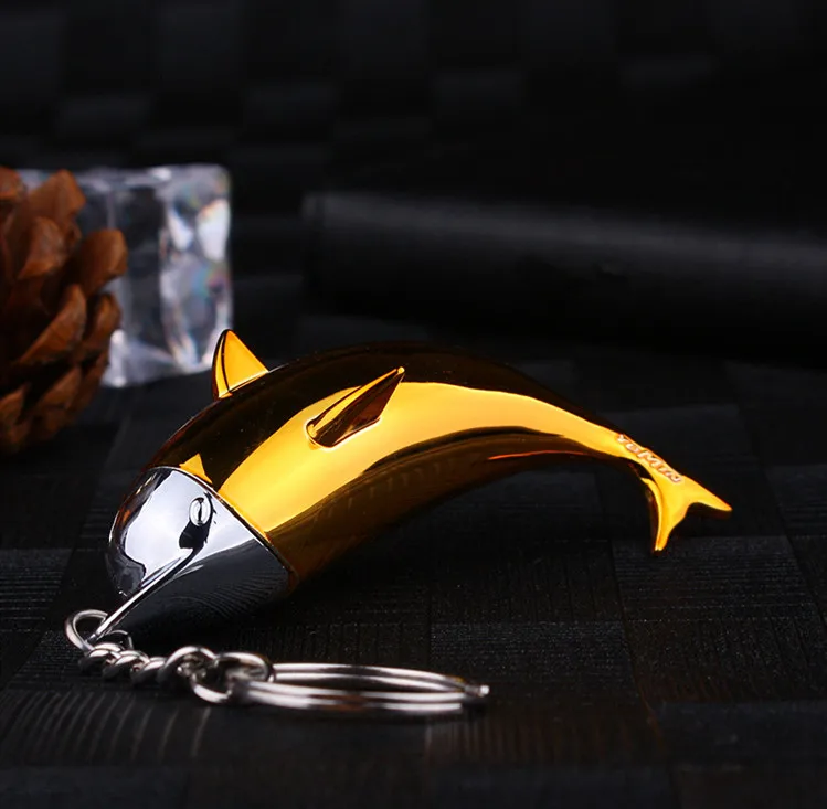 Креативная новая Бутановая Зажигалка забавная игрушка в форме дельфина газовая зажигалка брелок надувная пожарная Зажигалка без газа