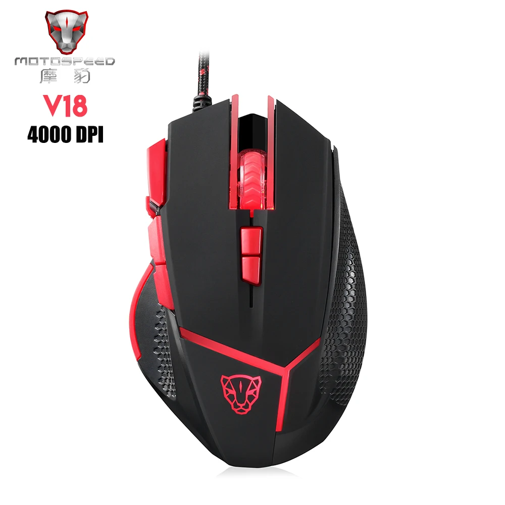 Оригинальная мотоскорость V18 игровая Проводная usb-мышь компьютер Мышь геймера 4000