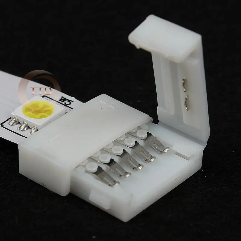 10 шт. 5pin светодиодные полосы клип 5 pin 12 мм RGBW RGBWW разъем для ширина 5050 RGB + W WW