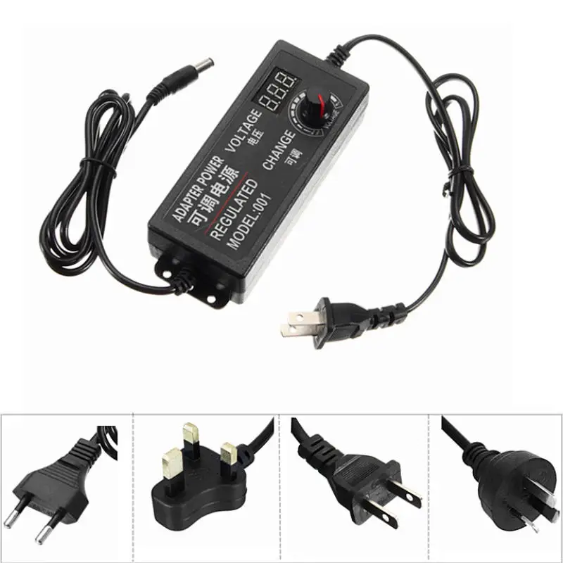

3-12V 5A 60W AC/DC Adapter Switching Power Supply Regulated Power Adapter Display US/EU Plug