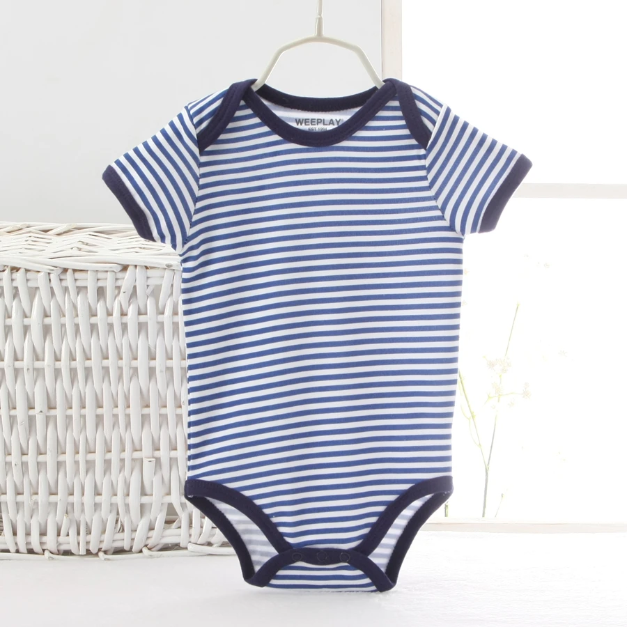 Male and female baby coveralls summer cotton short sleeve triangle package fart Romper newborn clothes thin clothing | Канцтовары для