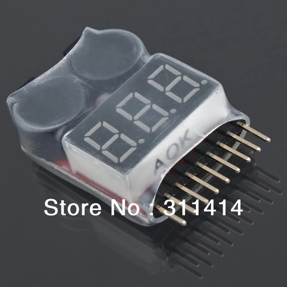 Promotion New 1S-8S Battery Low Voltage Buzzer Alarm dual speaker meter &amp Tester 1S 2S 3S 4S 5S 6S 7S 8S Free Shipping | Игрушки и