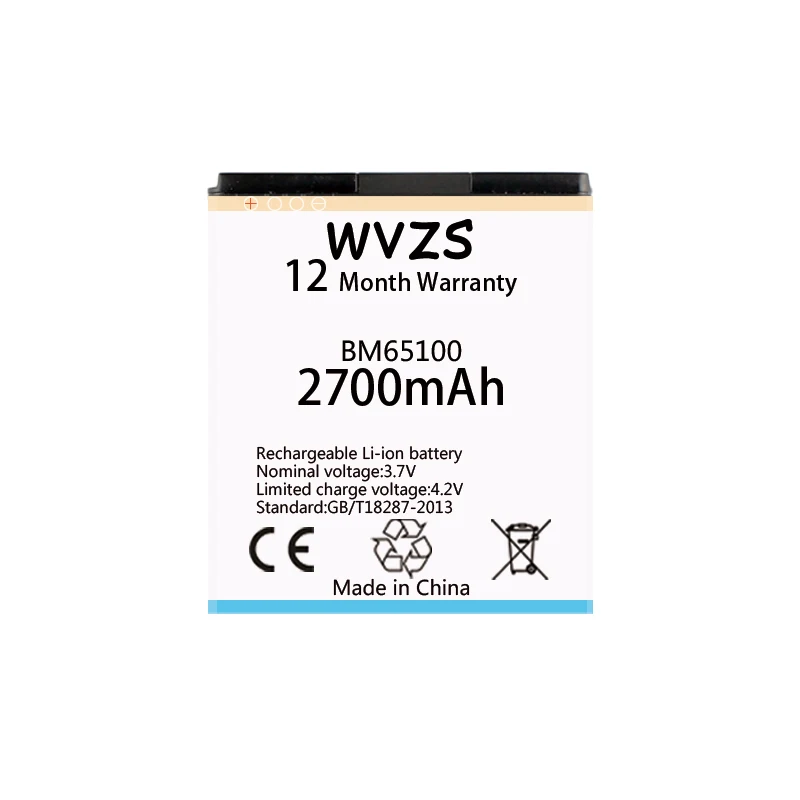 Wvzs 2700 мА/ч литий-ионный аккумулятор Батарея BM65100 для htc Desire 601 501 510 619D ZARA 700 7060 6160 7088 E1