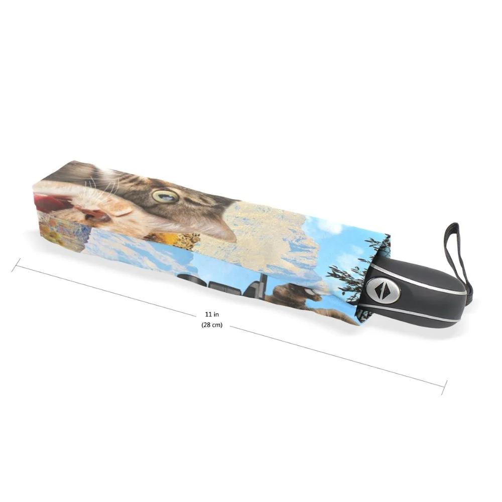 Зонт женский складной с автоспуском модный автоматический зонтик от солнца и