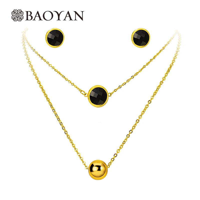 Комплект из колье и серёг нержавеющей стали|set jewelry|set jewelry for womenfashion jewellery sets |