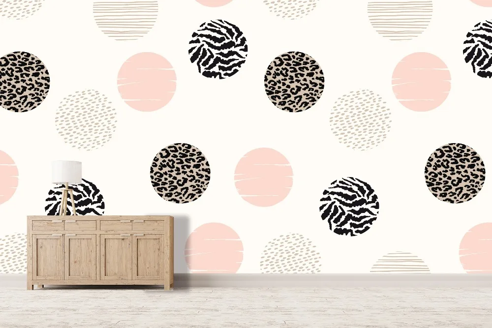 

[Self-Adhesive] 3D Colored Circular Point 44 Wall Paper mural Wall Print Decal Wall Murals