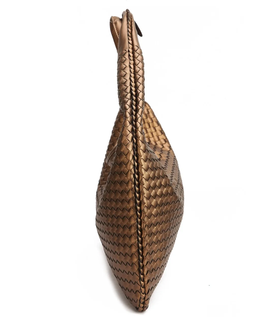 Винтажные плетеные сумки Хобо из искусственной кожи женские на плечо высокое