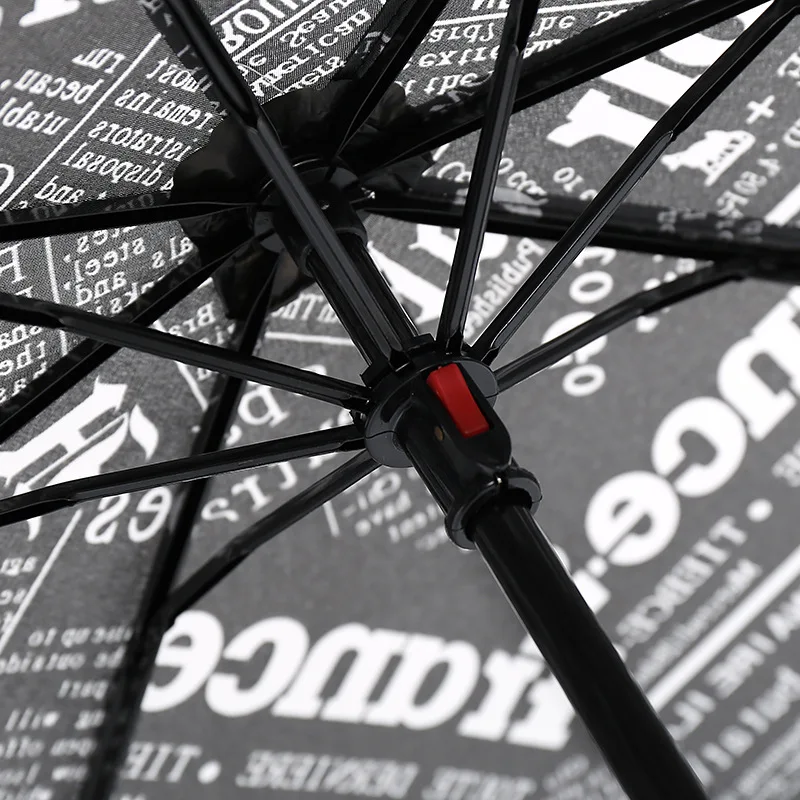 LDAJMW Газета зонтик автоматический складной зонт в три сложения любую погоду