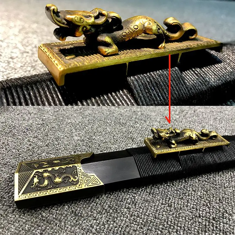 Бутиковый латунный нож с 8 боковыми лезвиями из дамасской стали|sword jian|knives knifesword