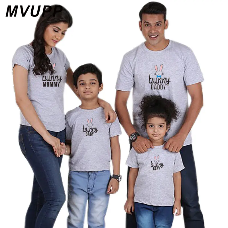Комплект одежды MVUPP для семьи футболка с принтом кролика отца мамы дочки сына