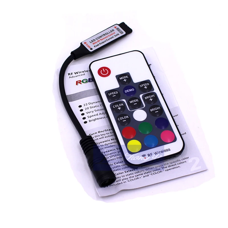 17key DC5-24V 3x4A мини RF беспроводной пульт дистанционного управления RGB светодиодный