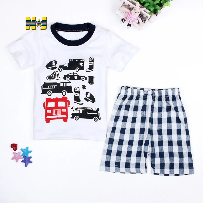Baby Boy Clothing Sets Clothes Cotton little Car Short Sleeve T-shirt+Pants Infant 2PCS Suit | Детская одежда и обувь