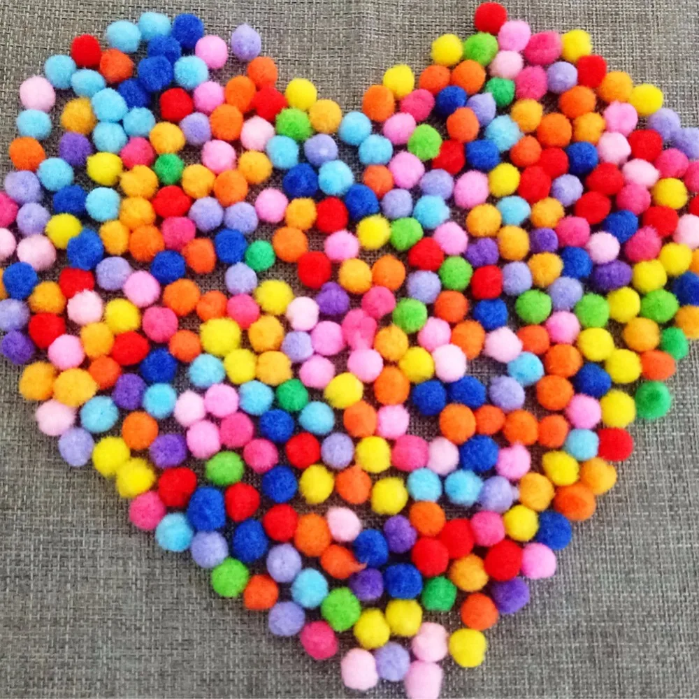 200 шт партия Фестиваль Сделай Сам ремесло помпоны мягкие пушистые шары войлочные