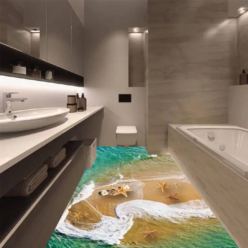 50x70 см ПВХ Кухня Ванная комната съемный водонепроницаемый стикер стены 3D эффект Пол Стикер