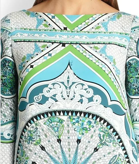 [EFATZP] Новые Роскошные Брендовые женские с длинными рукавами и барочным принтом