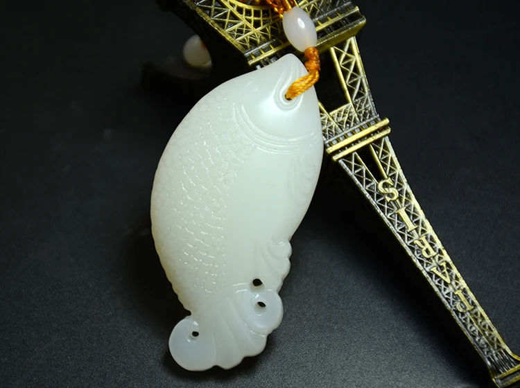 Xinjiang Hetian Jades Fish Hanging Hand-made Hand-held Parts Over the Years Jadees Necklace | Украшения и аксессуары