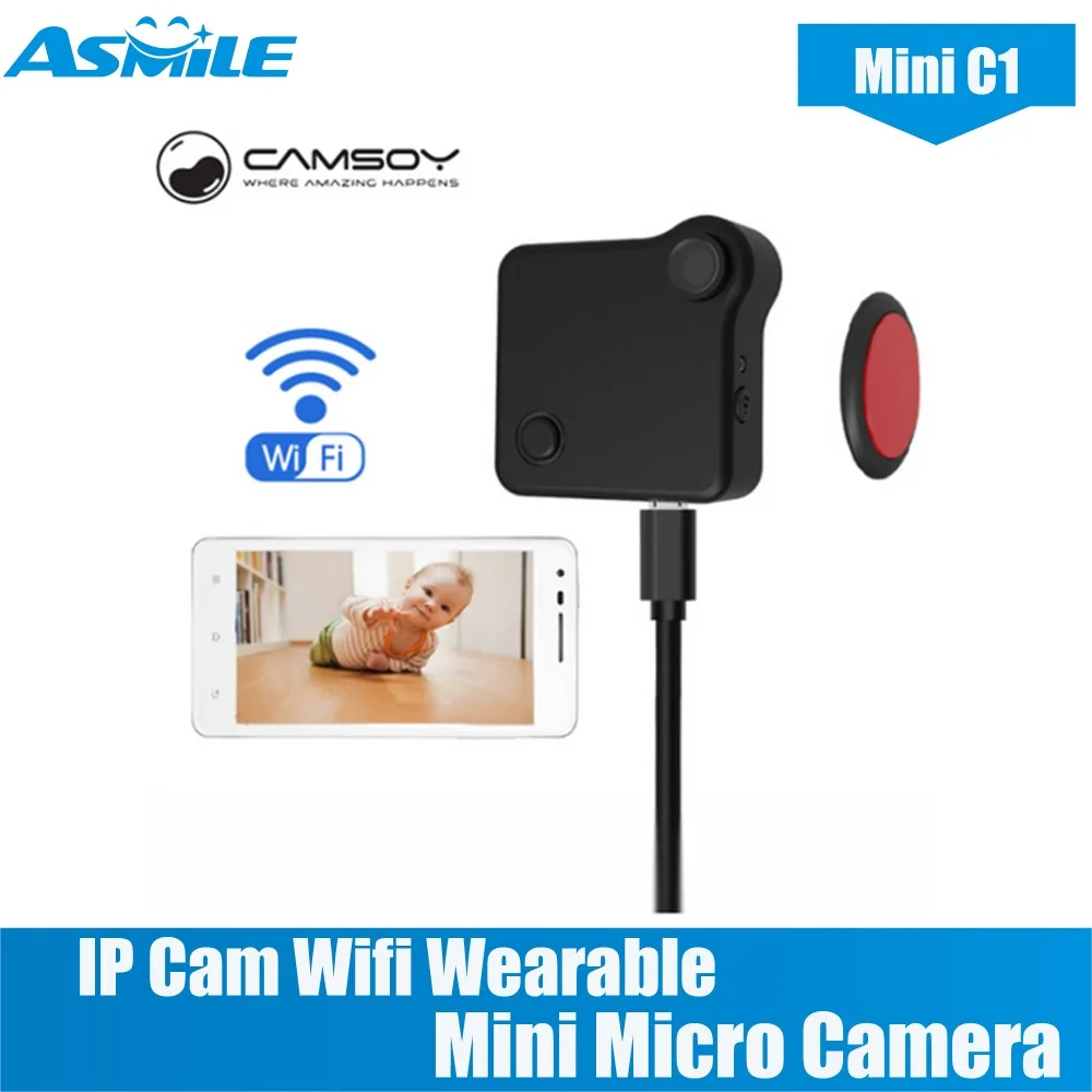 C1 мини камера HD 720P CAMSOY IP Cam Wifi носимая микро датчик движения велосипедная с