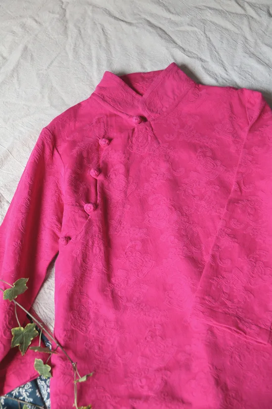 Женское винтажное жаккардовое платье с воротником стойкой трапециевидное