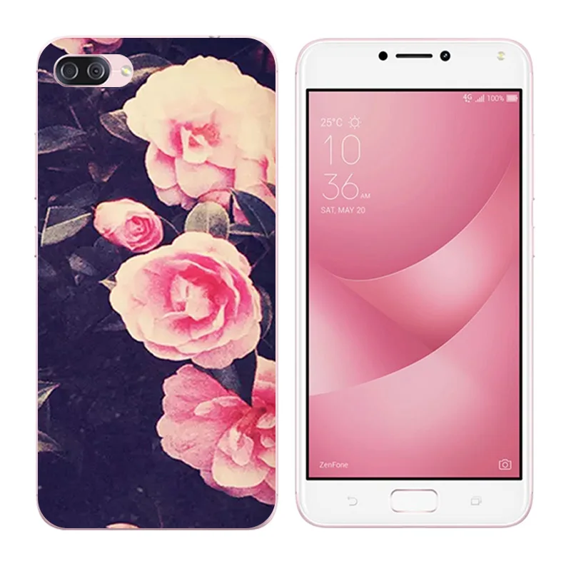 Silicone Cases For Asus Zenfone 4 Max ZC520KL 5.2&quot DIY Soft TPU Back Cover Girl Cat Printing |