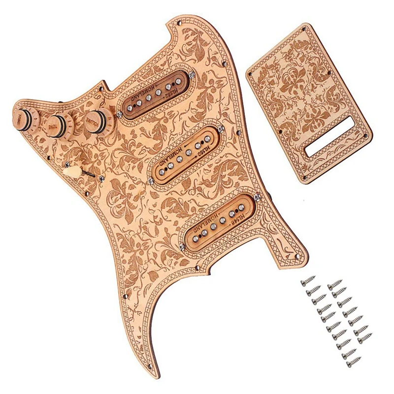 Предварительно Заряженная накладка sss Pickups Scratch Plate с задней крышкой из кленового