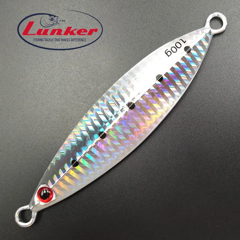 Lunker медленно Металическая дергающаяся, а так же 30 г, 40 г, 60 г 80 г 100 130g 160g 200g Универсальный соленой воды крючковый лов тунец свечение скумбрия глубокого моря лодки
