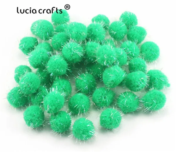 Lucia crafts около 20 мм синель стебли Bendaroos Рождественский плюшевый шар корень волос Diy детские игрушки оптом K1005 - Цвет: C8 Green  48pcs