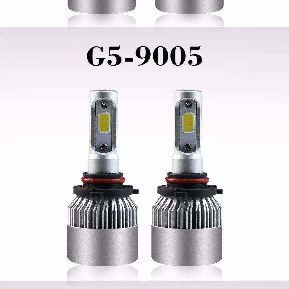 2 шт. H7 H4 H11 светодиодный 12V COB для автомобильных фар H1 H3 9005 9006 H13 9007 HB5 9004 HB1(Подол короче спереди и длиннее сзади) Луч 72 Вт 6000k 8000LM авто фары EI