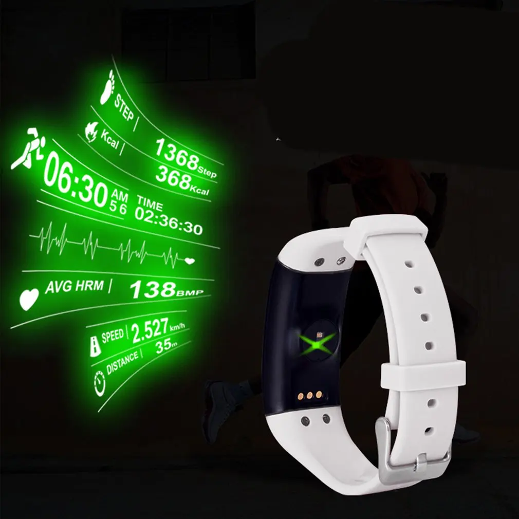 D21 цветной экран Bluetooth Smartband монитор сердечного ритма водонепроницаемый трекер