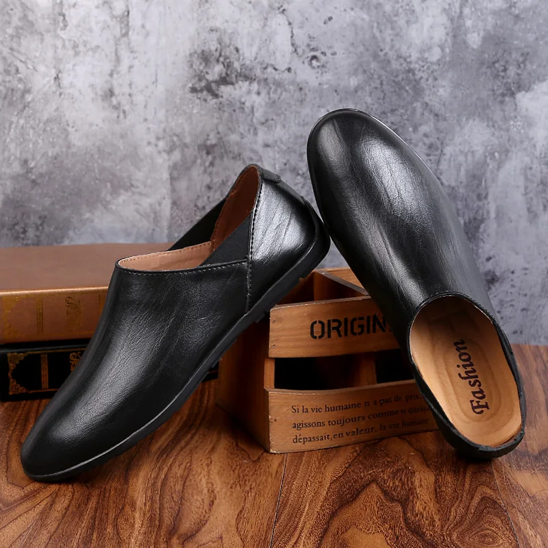 Ручной работы Из Натуральной Кожи мужские Квартиры Повседневная Haap Вс Бренд