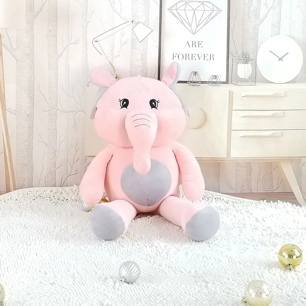 Гигантский мультяшный слон 1 шт. 75/100 см мягкая плюшевая кукла милый животное
