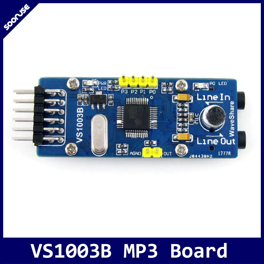 Плата Waveshare VS1003B MP3 WMA WAV аудио кодек декодирование Encode модульные наборы|kit kits|kit
