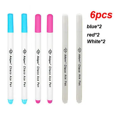 6pcs-1 6 шт. стираемая воздушная ручка маркер для краски ткани Chaco Ace ручка стираемая ручка для шитья инструменты маркер для мела - Цвет: 6pcs-1