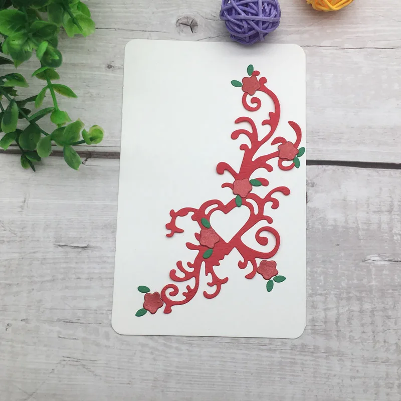 Цветочный узор дизайн металлический трафарет для скрапбукинга ручная работа