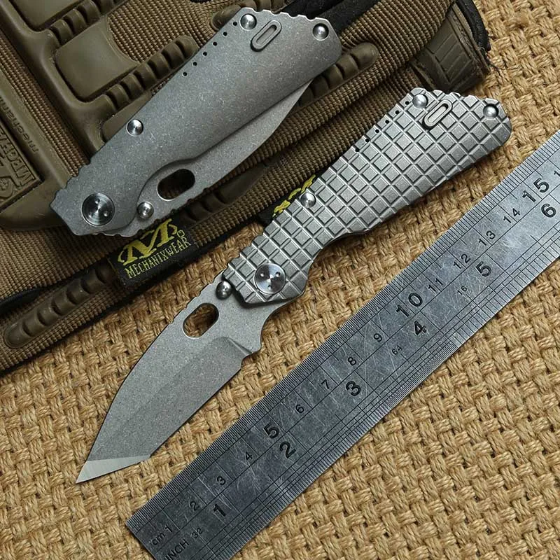 Маленький нож DICORIA Real M390 PT TC4 с титановой рукояткой тактический для кемпинга охоты