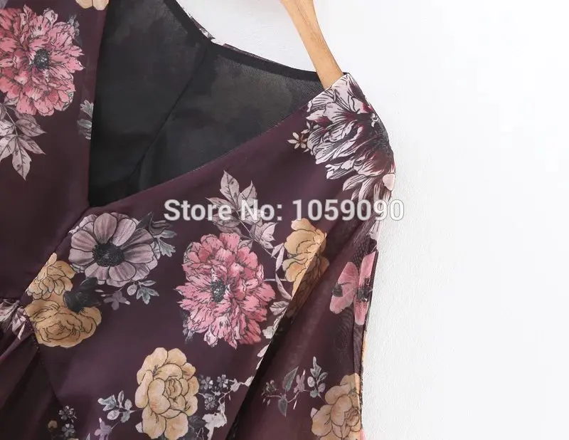 Yidora 2017 новое модное женское шифоновое короткое платье с цветочным принтом