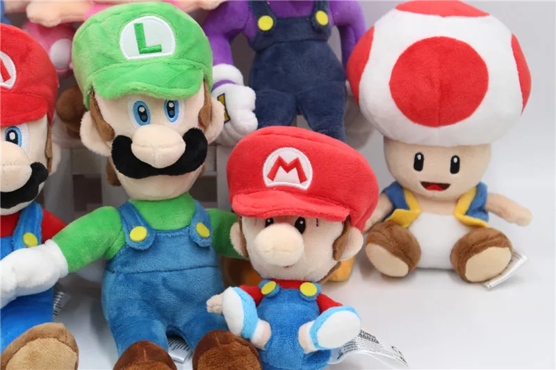 Официальный Супер Марио плюшевый Луиджи 8 дюймов синий Toad Waluigi Koopa toadtte. Плюшевые игрушки Рождественский подарок