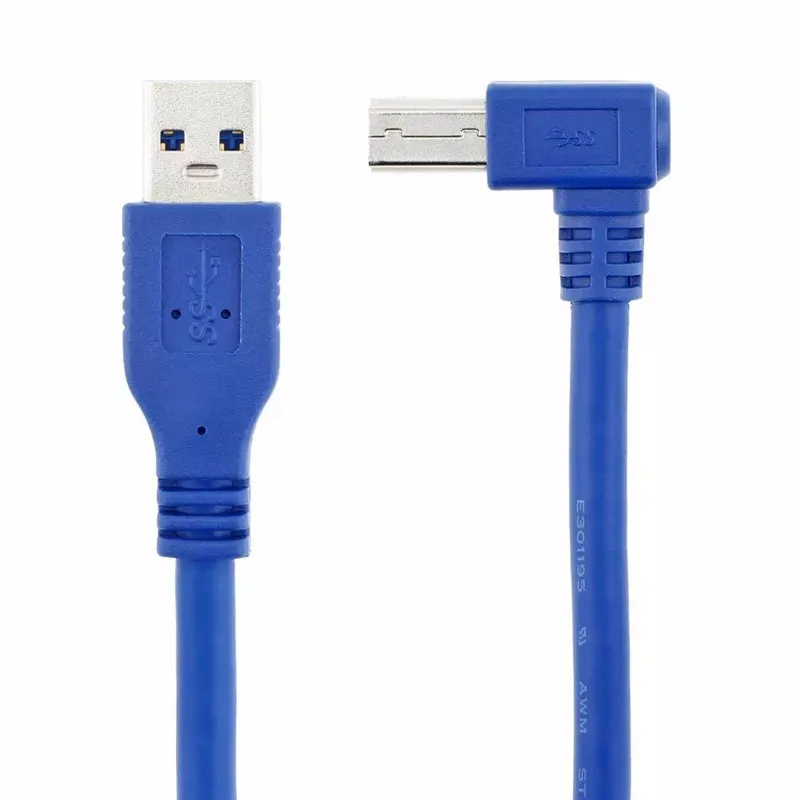 Высокое качество USB 3 0 A Male to B 90 градусов правый угол принтер кабель 60 см/0 6 м 100 см |