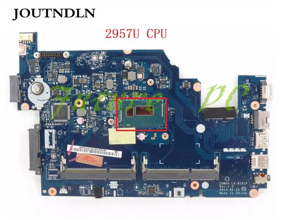 JOUTNDLN для Acer Aspire E5 571 531 материнская плата ноутбука Z5WAH LA B161P NBML911001 NB.ML911.001 W/ 2957U CPU Test