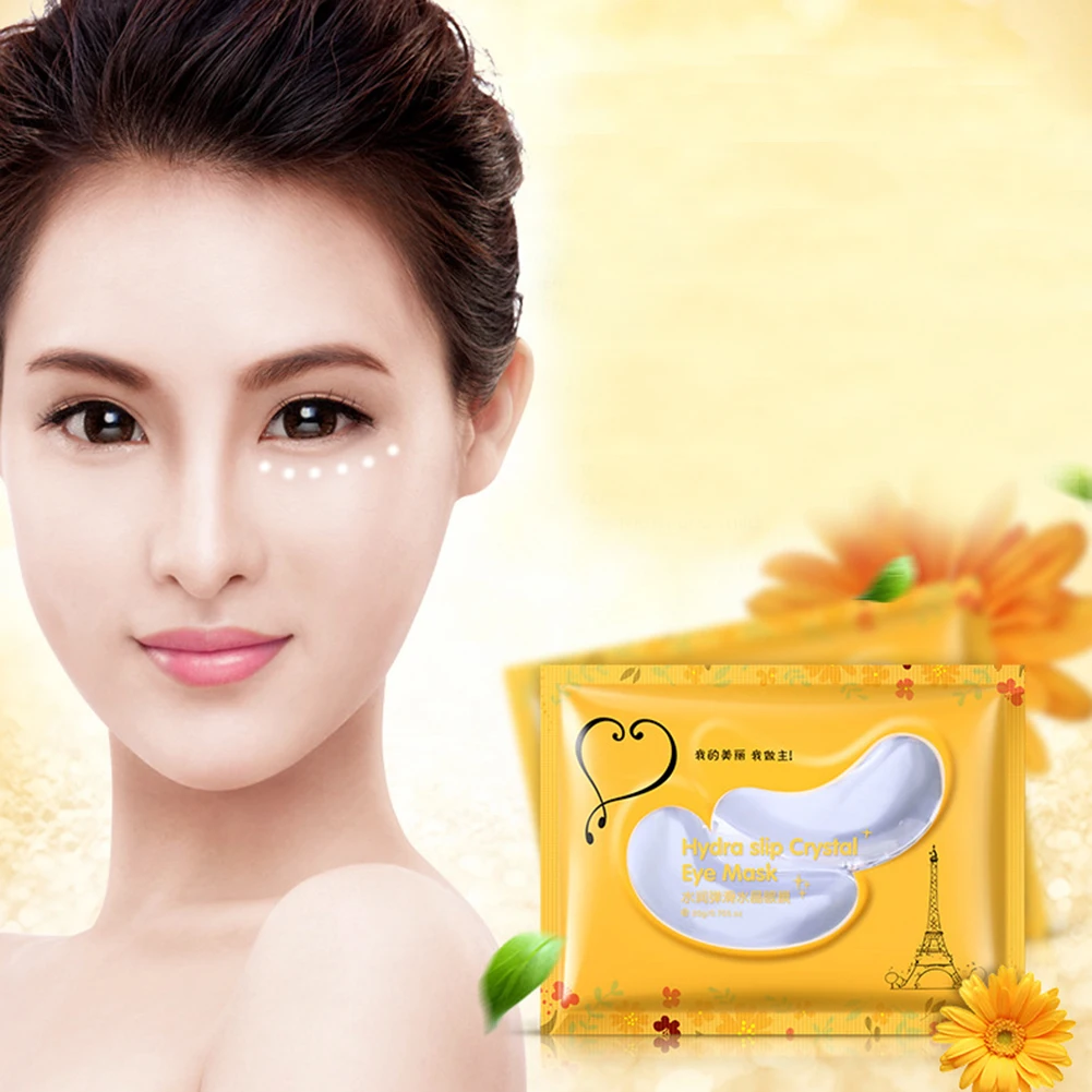 2 шт. коллагеновая маска для глаз с кристаллами век увлажняющая коллагеном против