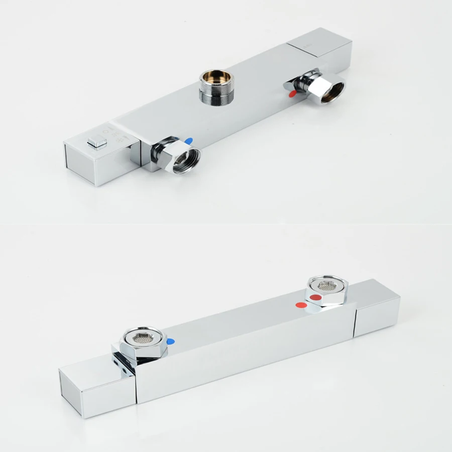 Maxswan площади смеситель для душа связаться со шлангом ванной Термостатический