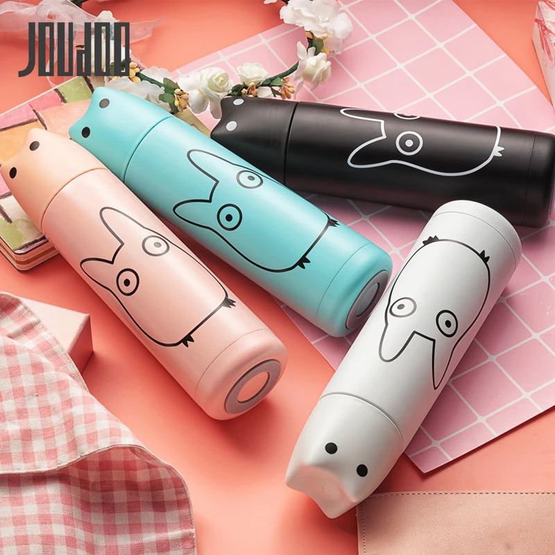 Мультяшный МИЛЫЙ Тоторо термос с кроликом чашка вакуумная фляжка из нержавеющей