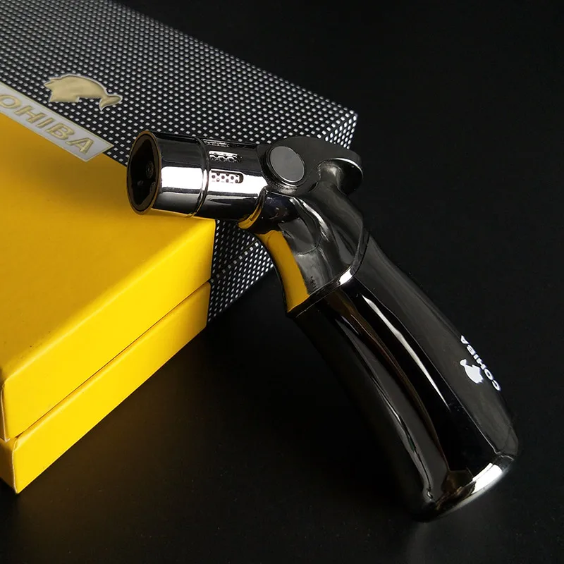 Металлическая зажигалка COHIBA с 4 горелками ветрозащитная Зажигалка для сигар