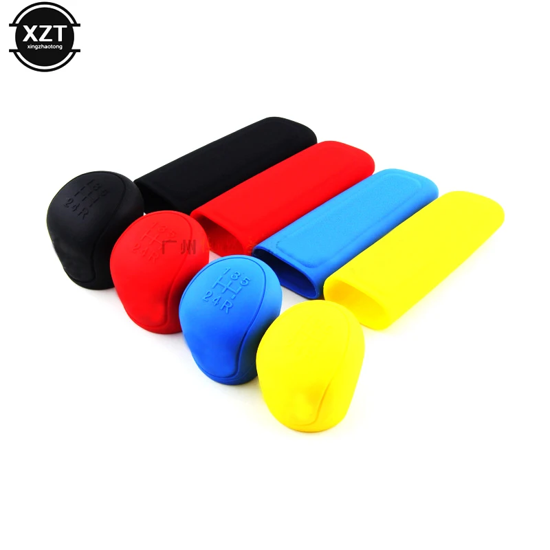 1pcs Silicone Gear Shift Knob Cover case for Car Handbrake Hand Brake Universal cases high quality hot sale | Электроника