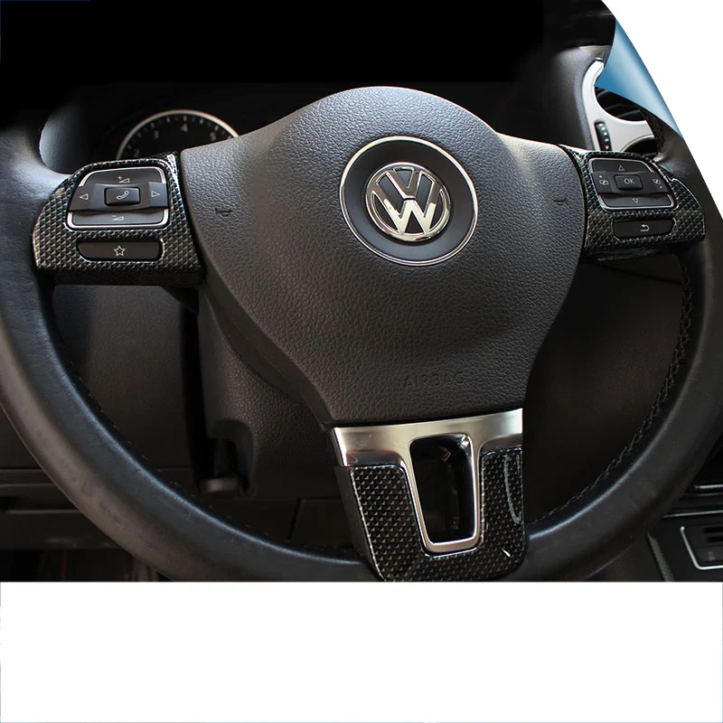 Lsrtw2017 углеродное волокно abs рулевого колеса автомобиля планки для volkswagen tiguan jetta mk6 2010
