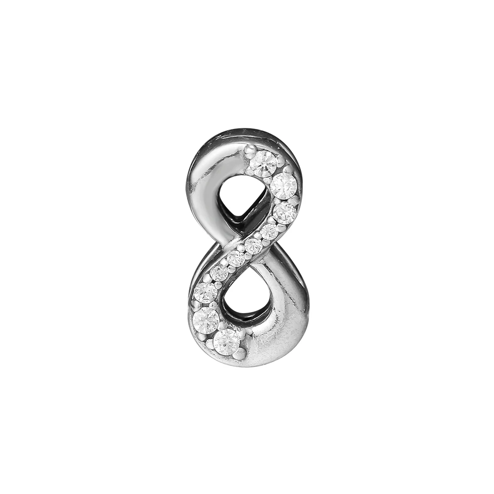 

Sparkling Infinity Clip Charms Original 925 Sterling Silver Beads for Jewelry Making Fits Reflexions Bracelet Kralen Perles